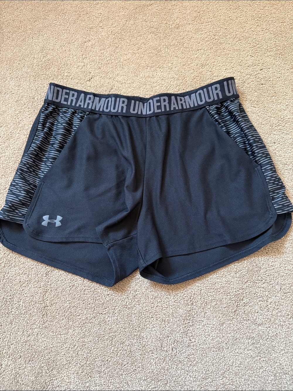 Under Armour Black Women’s Athletic Shorts with Logo Waistband